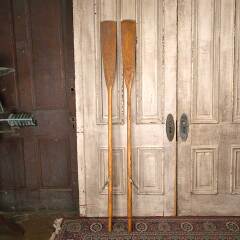 #54630 - Antique&nbsp;Wood&nbsp;Rowboat&nbsp;Oars&nbsp;w/&nbsp;Oar&nbsp;Locks&nbsp;image