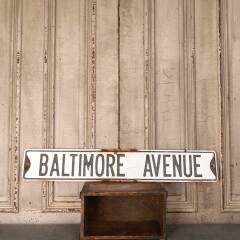 #54633 - Antique&nbsp;BALTIMORE&nbsp;AVENUE&nbsp;Street&nbsp;Sign&nbsp;image