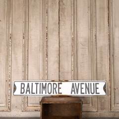 #54640 - Antique&nbsp;BALTIMORE&nbsp;AVENUE&nbsp;Street&nbsp;Sign&nbsp;image
