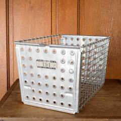 #54644 - Vintage&nbsp;Metal&nbsp;Wire&nbsp;Gym&nbsp;Locker&nbsp;Room&nbsp;Basket&nbsp;image