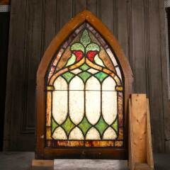 #54706 - 24x37&nbsp;Antique&nbsp;Stained&nbsp;Glass&nbsp;Window&nbsp;image
