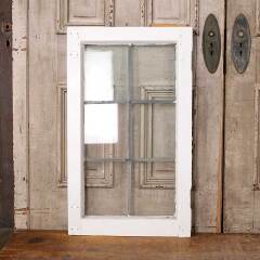 #54740 - 20x34&nbsp;Salvaged&nbsp;6&nbsp;Lite&nbsp;Leaded&nbsp;Glass&nbsp;Window&nbsp;image