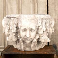 #55320 - Plaster&nbsp;Figural&nbsp;Candle&nbsp;Holder&nbsp;Planter&nbsp;Bowl&nbsp;image
