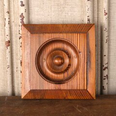 #55760 - Antique&nbsp;Wood&nbsp;Rosette&nbsp;Interior&nbsp;Trim&nbsp;Block&nbsp;image