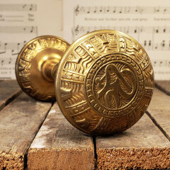 #9147 - Antique&nbsp;Mallory&nbsp;Wheeler&nbsp;Arabic&nbsp;Doorknobs&nbsp;image