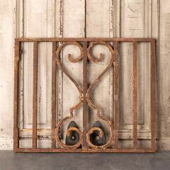 #9866 - 27x22&nbsp;Salvaged&nbsp;Antique&nbsp;Wrought&nbsp;Iron&nbsp;Panel&nbsp;image