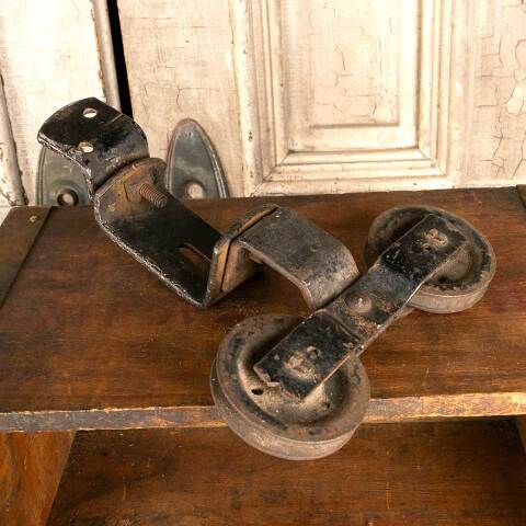 #10147 Antique Pocket Door Roller Hanger Hardware image 6