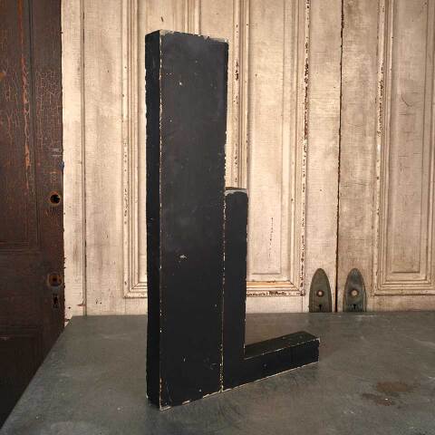 #11099 Salvaged Vintage Metal Building Sign Letter L image 2