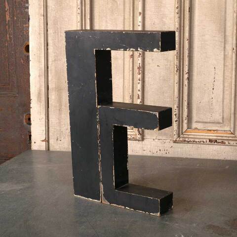 #11105 Art Deco Metal Building Sign Letter "E" image 2