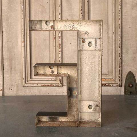 #11105 Art Deco Metal Building Sign Letter "E" image 6