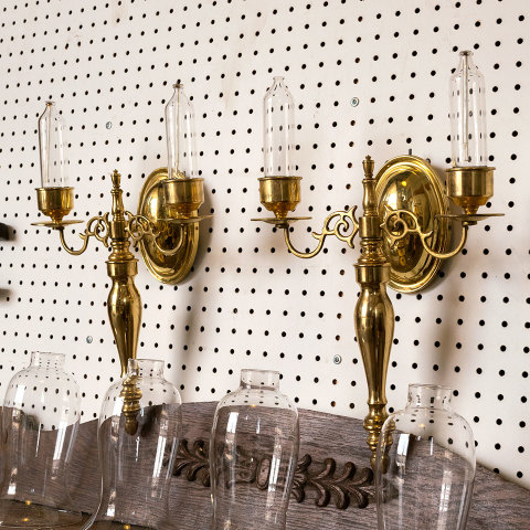 #11518 Brass Oil Candle Wall Sconces image 6