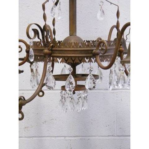 #12448 Antique Brass 6-Arm Chandelier image 3