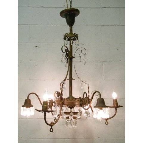 #12448 Antique Brass 6-Arm Chandelier image 6