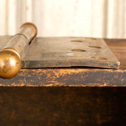 #13580 6" Antique Hammered Brass Door Hinge image 5