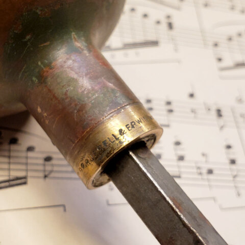 #14573 Antique Russell & Erwin Bronze Doorknob Set image 4