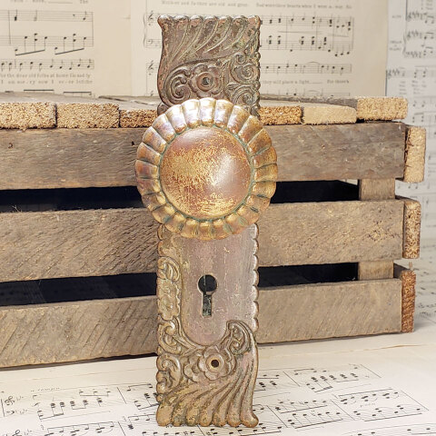 #14573 Antique Russell & Erwin Bronze Doorknob Set image 2