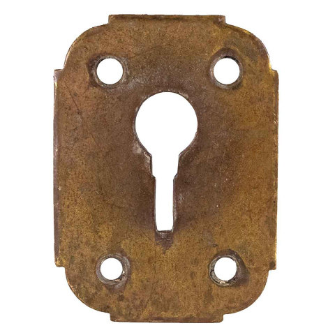 #14611 Solid Brass Keyhole Escutcheon image 2