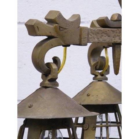 #14796 Vintage Arts & Crafts Chandelier image 3