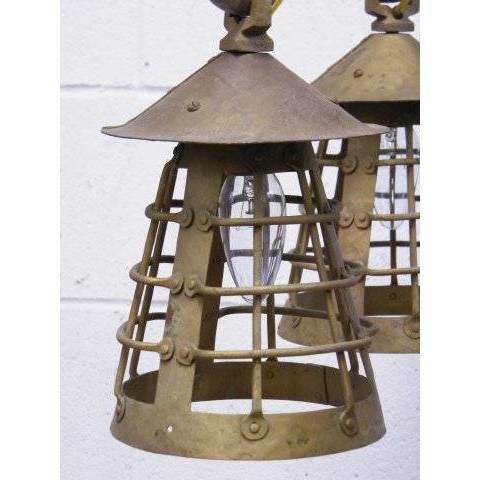 #14796 Vintage Arts & Crafts Chandelier image 4