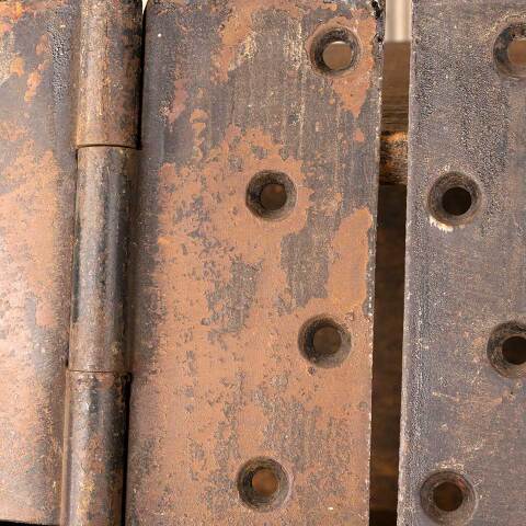 #14890 5" Antique Cast Iron Door Hinges Hardware image 4