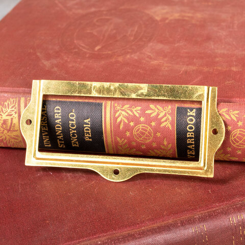 #15421 Brass Card Catalog Label Holder image 2