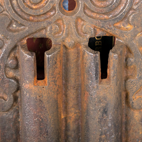 #15503 Antique Furnace Damper Control Plate image 3