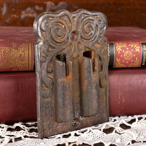 #15503 Antique Furnace Damper Control Plate image 2