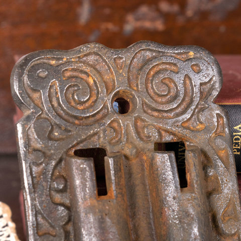 #15503 Antique Furnace Damper Control Plate image 5