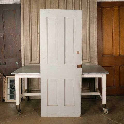 #15921 30x79 Salvaged Antique 4 Panel Interior Door image 5