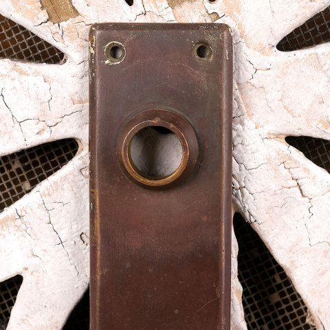 #16476 Antique Bronze Doorknob Backplate image 2