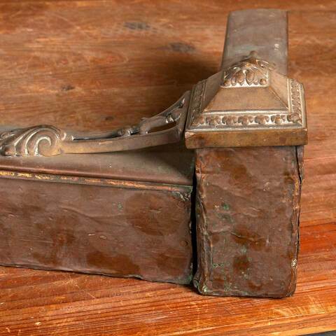 #16626 Antique Copper Wrapped Fireplace Fender image 5