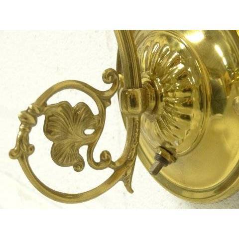 #18515 Brass Sconce & Glass Shade image 4