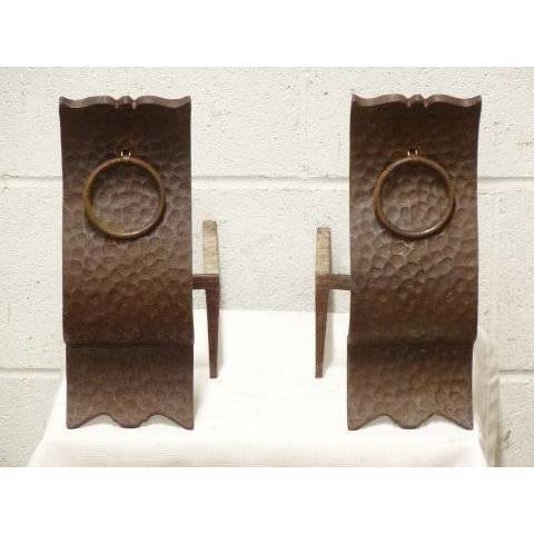 #18788 Arts & Crafts Fireplace Andirons image 2