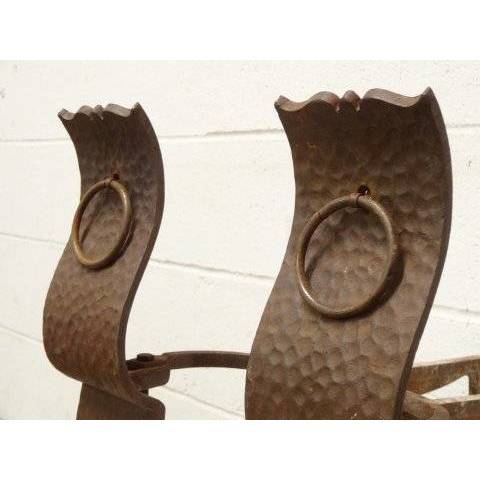 #18788 Arts & Crafts Fireplace Andirons image 4