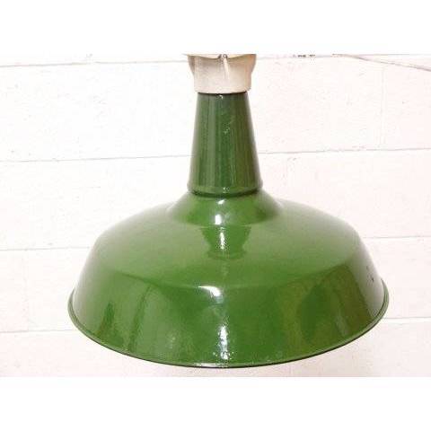 #19454 Antique Porcelain Enameled Industrial Light image 2