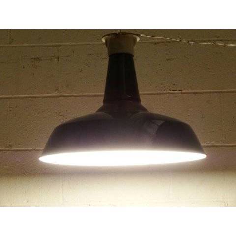 #19454 Antique Porcelain Enameled Industrial Light image 4