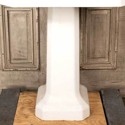 #19573 Salvaged Antique Cast Iron Pedestal Sink image 2
