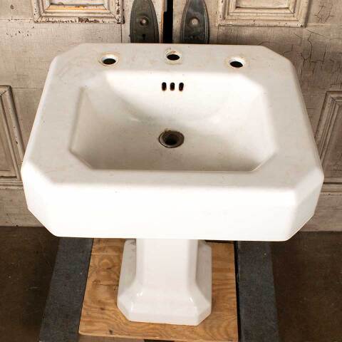 #19573 Salvaged Antique Cast Iron Pedestal Sink image 4