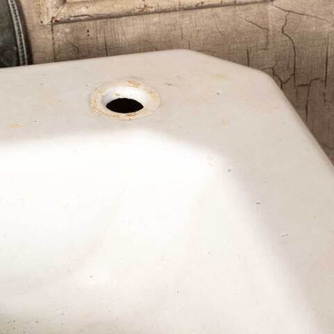 #19573 Salvaged Antique Cast Iron Pedestal Sink image 6