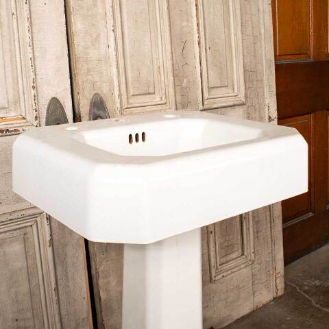 #19573 Salvaged Antique Cast Iron Pedestal Sink image 7