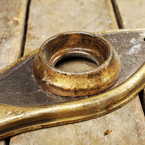 #21762 Antique Art Deco Doorknob Backplate image 3