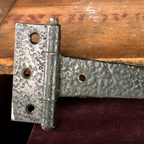 #22101 Hammered Iron Strap Cabinet Door Hinge image 3