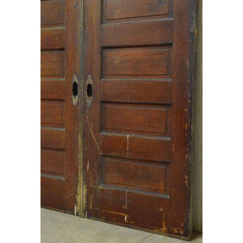 #23795 62x90 Salvaged Oak Pocket Doors image 3