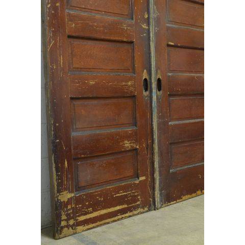 #23796 62x90 Salvaged Oak Pocket Doors image 2