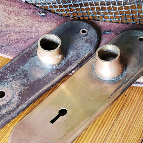 #25703 Antique Yale & Towne Backplates image 2