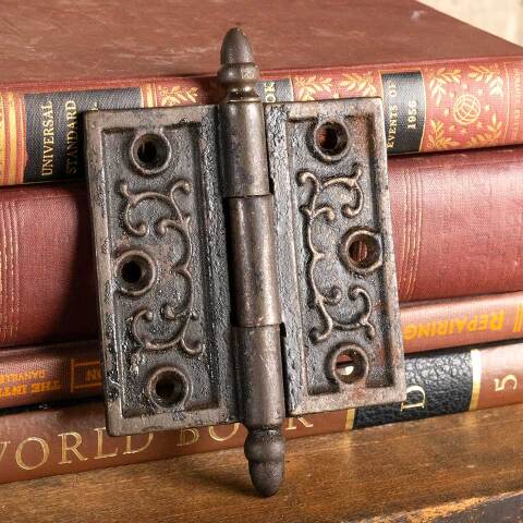 #25900 3 1/2" Antique Iron Acorn Finial Door Hinge image 5