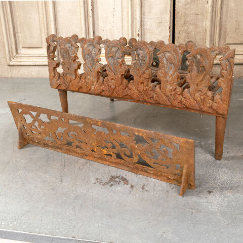 #26401 Antique Fireplace Log Holder & Ember Screen image 5