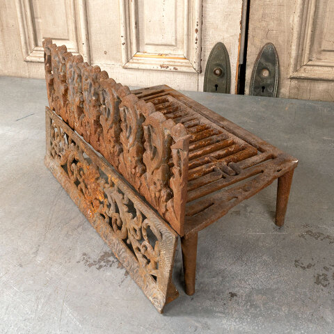 #26401 Antique Fireplace Log Holder & Ember Screen image 6