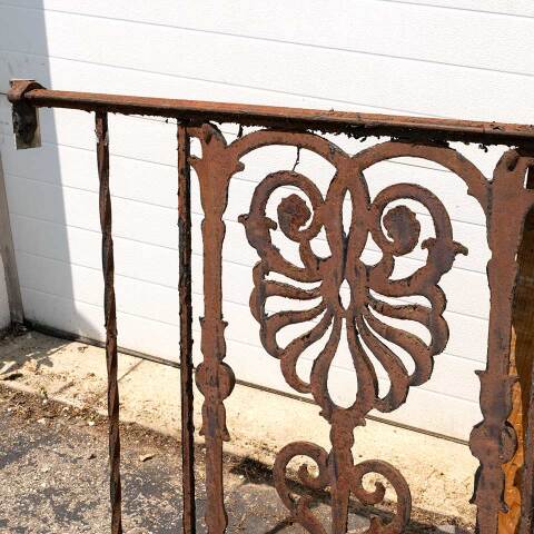 #26905 Salvaged Ornate Vintage Cast Iron Railing image 8