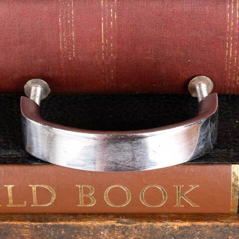 #27138 Vintage Chrome Furniture Drawer Handle Pull image 2